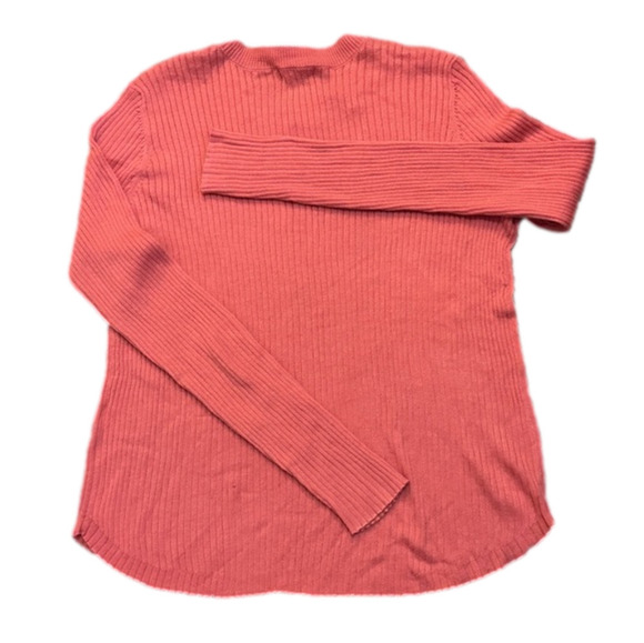 Bp LONG SLEEVE CREW NECK RIBBED KNIT PULLOVER SWEATER SZ M ORANGE - Picture 2 of 9